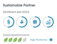 Substainable Partner Berlin - High Performer Zertifizierung 2021